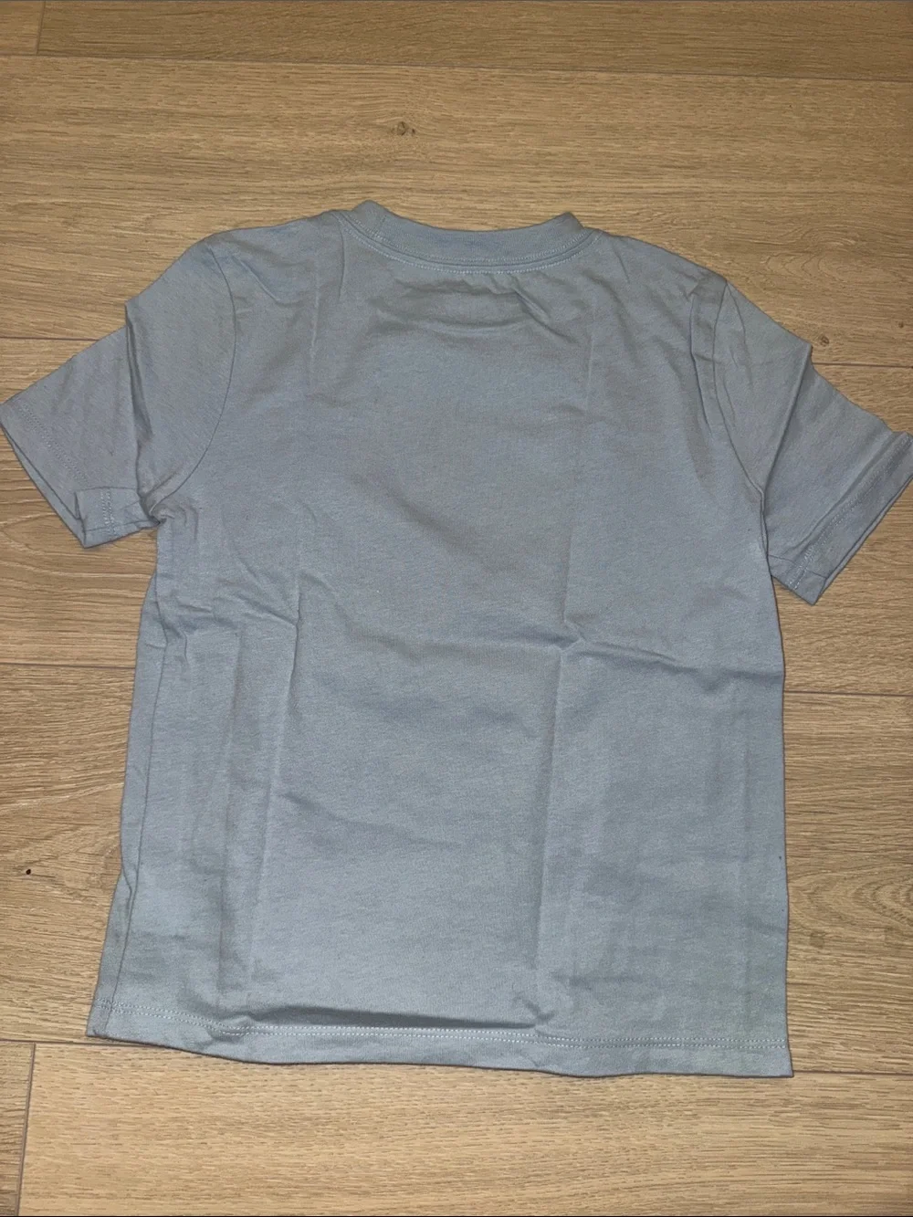 GAP Light Gray Tee with Red and Blue Skateboard Graphic